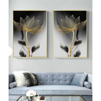 Decoration Home Wall Painting Gold Flower